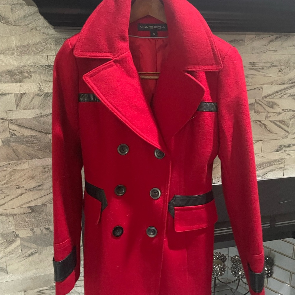 - Via Spiga Coat - - Red - EUC - NWT